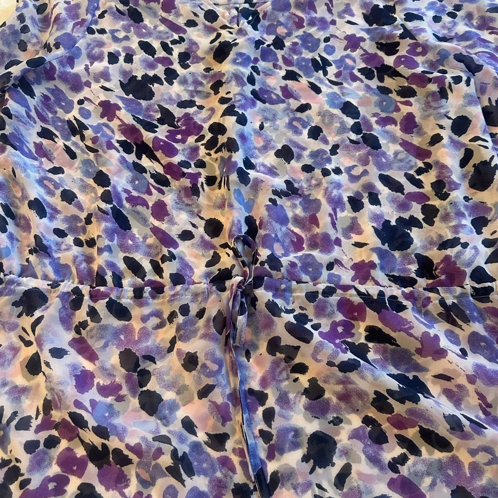 Faded Glory Multicolor Floral Button-Front Blouse - Picture 5 of 6